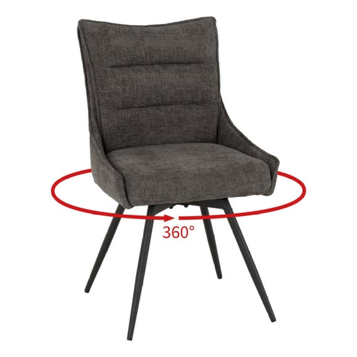 Lewis Set of 2 Swivel Dining Chairs, Fabric – image 3