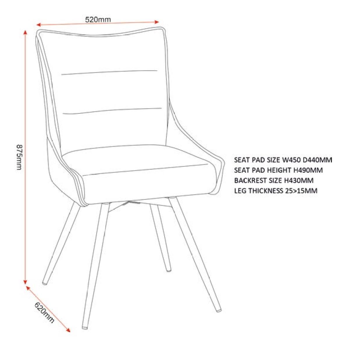 Lewis Set of 2 Swivel Dining Chairs, Fabric – image 10