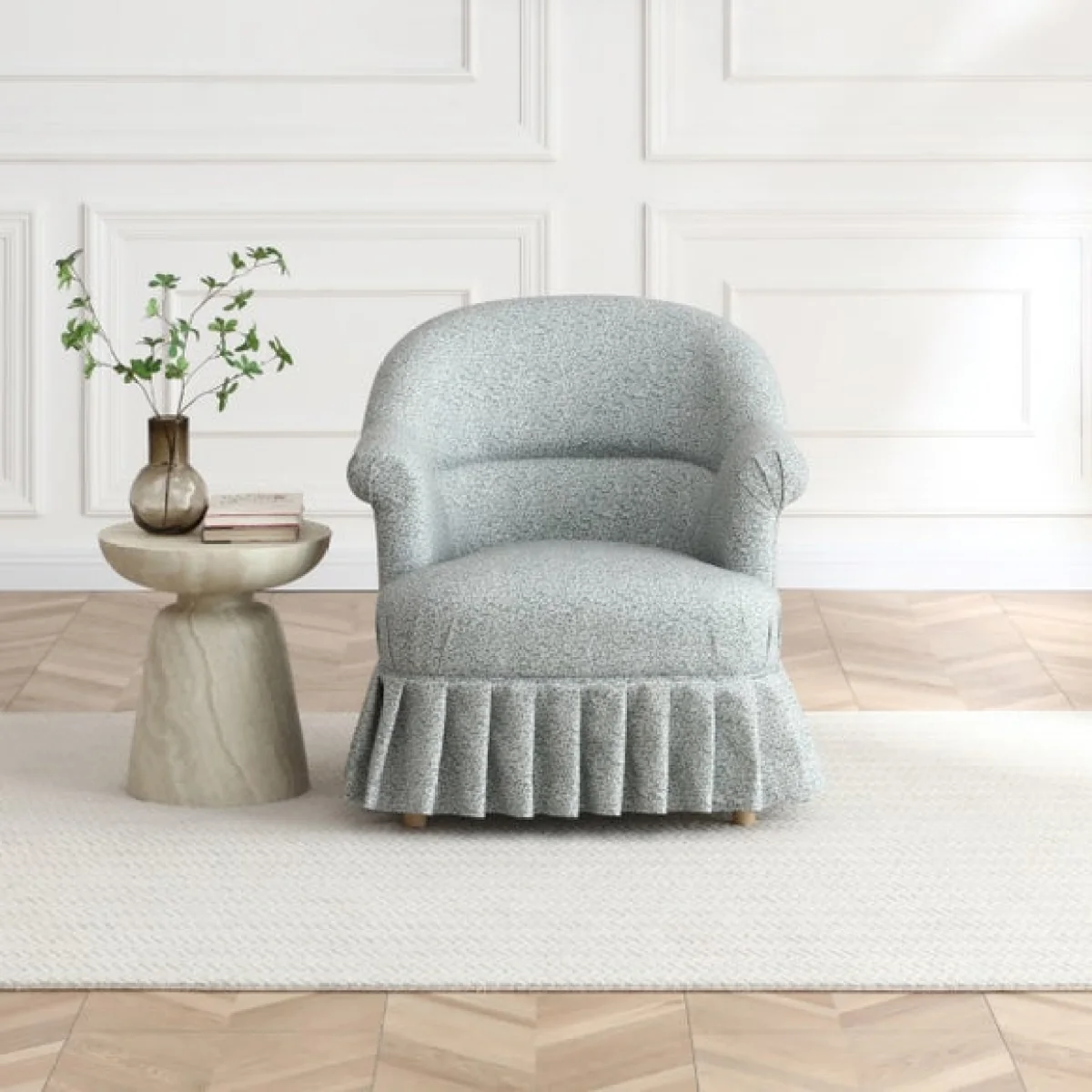 Goldie Frill Ditsy Print Accent Chair – image 2