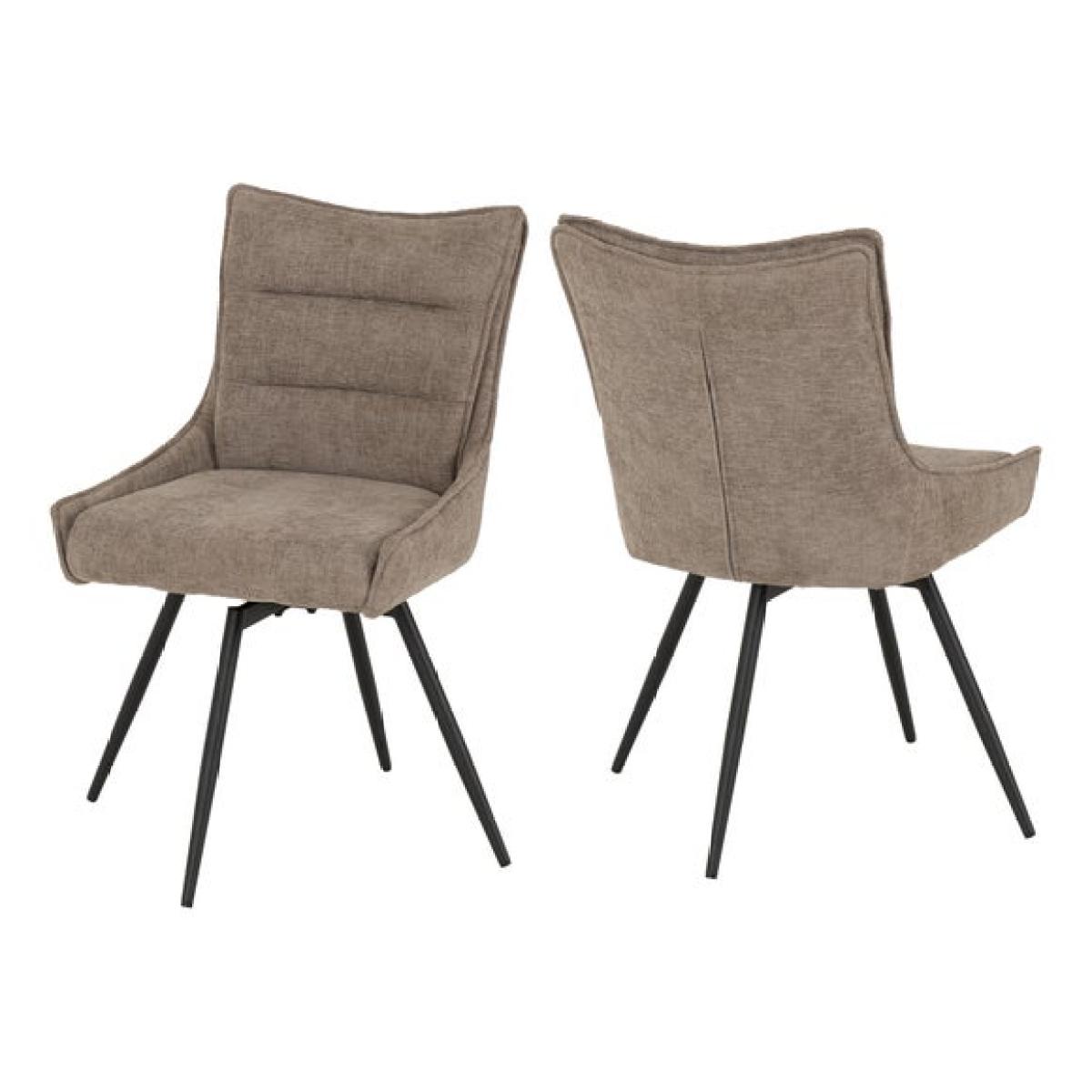 Lewis Set of 2 Swivel Dining Chairs, Fabric – image 2