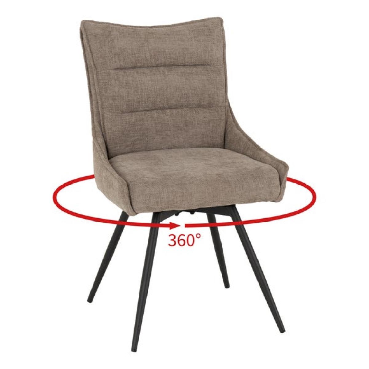 Lewis Set of 2 Swivel Dining Chairs, Fabric – image 3