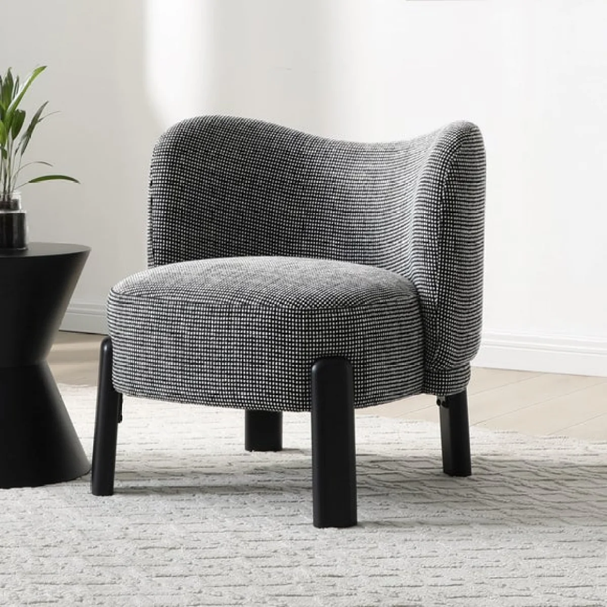Return - Cora Two Tone Woven Fabric Accent Chair – image 1