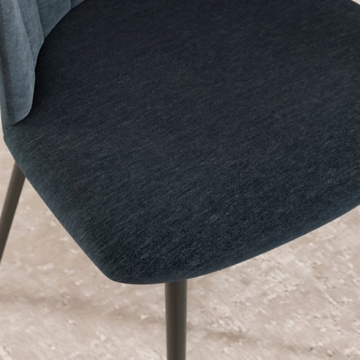 Kendall Dining Chair with Black Legs, Chenille – image 4