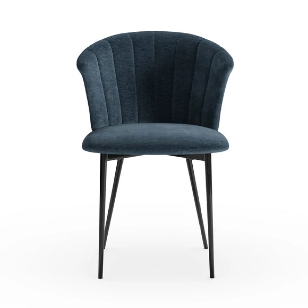 Kendall Dining Chair with Black Legs, Chenille – image 8