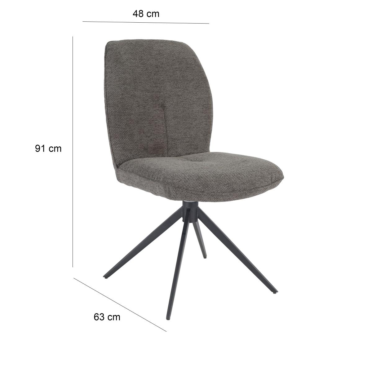 Indus Valley Set of 2 Pebble Swivel Dining Chairs – image 6