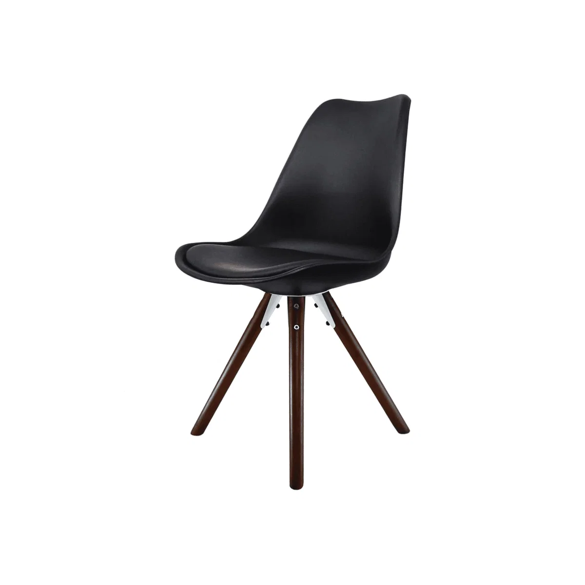 Fusion Living Soho Plastic Dining Chair with Pyramid Legs Black – image 1