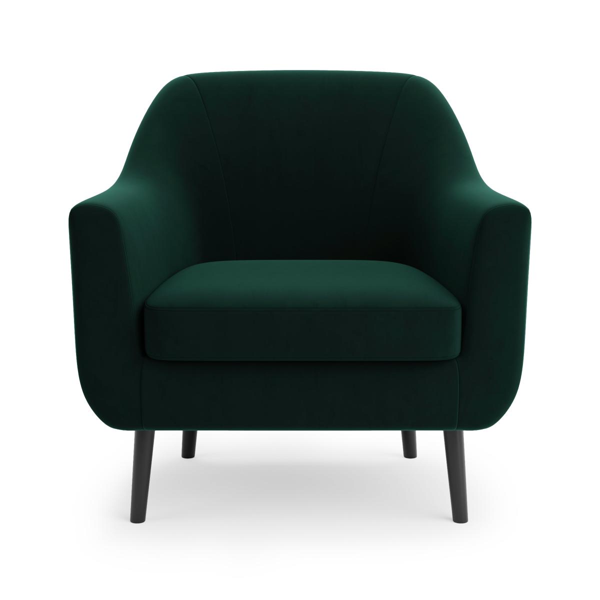 Eddie Velvet Tub Armchair Green – image 3
