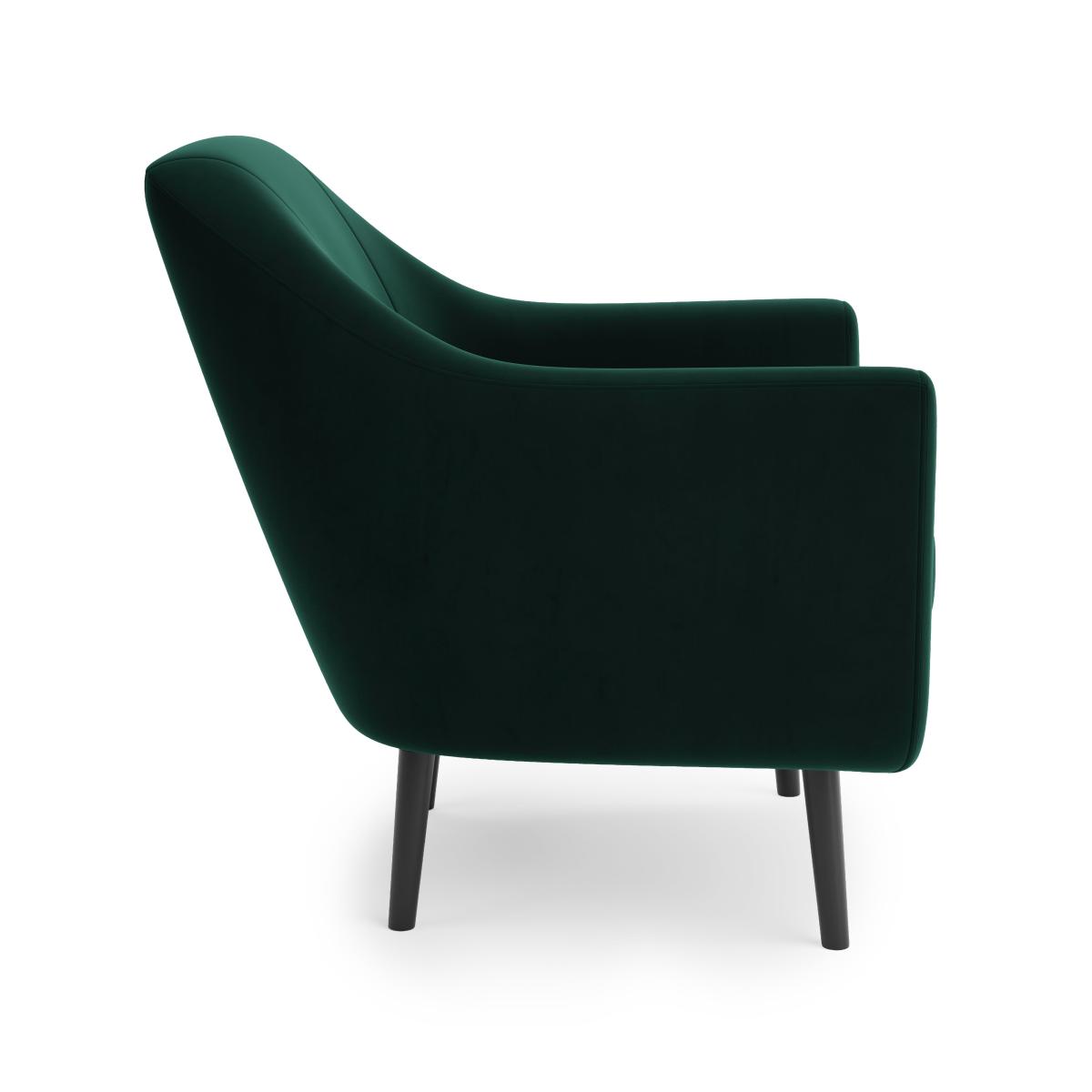 Eddie Velvet Tub Armchair Green – image 4