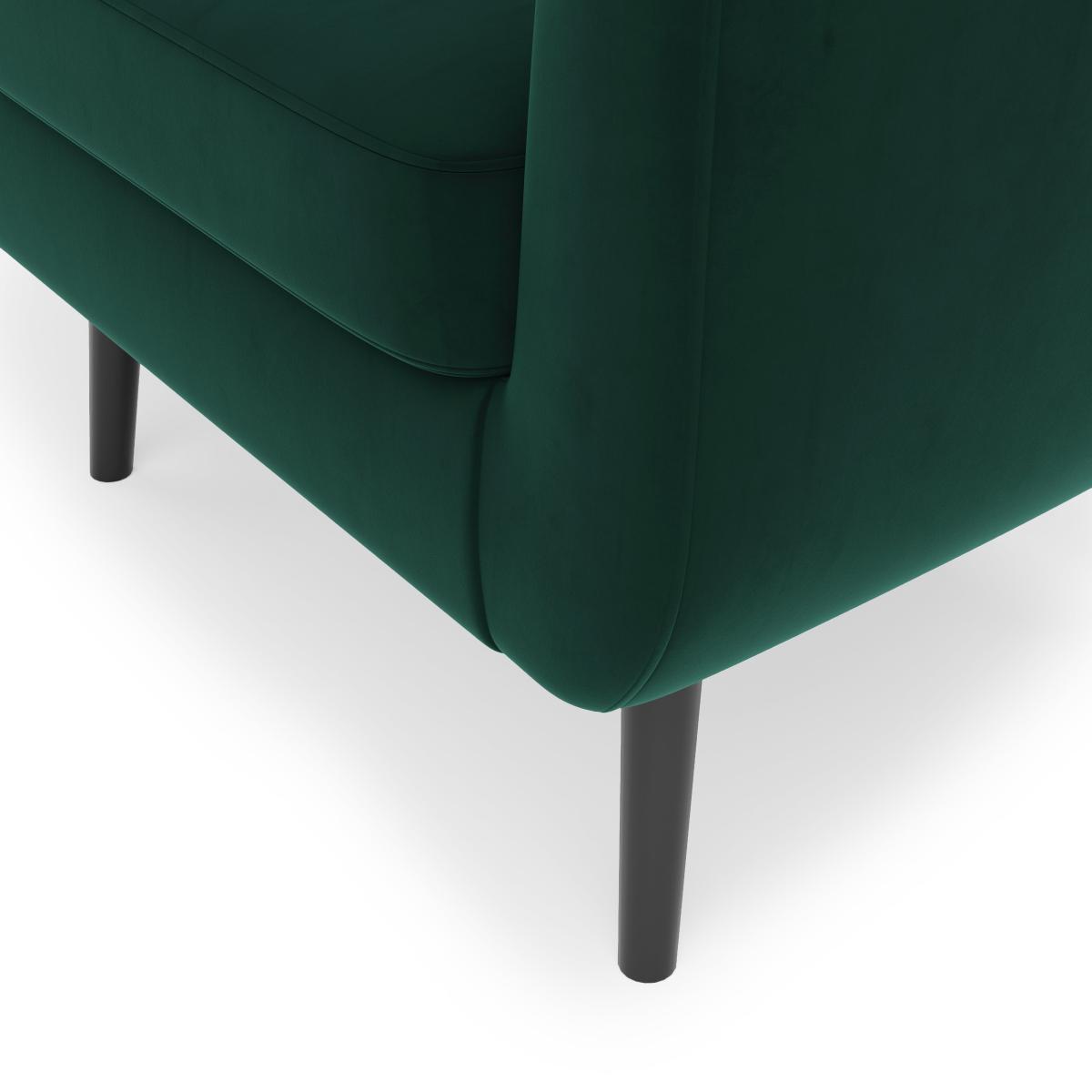 Eddie Velvet Tub Armchair Green – image 6