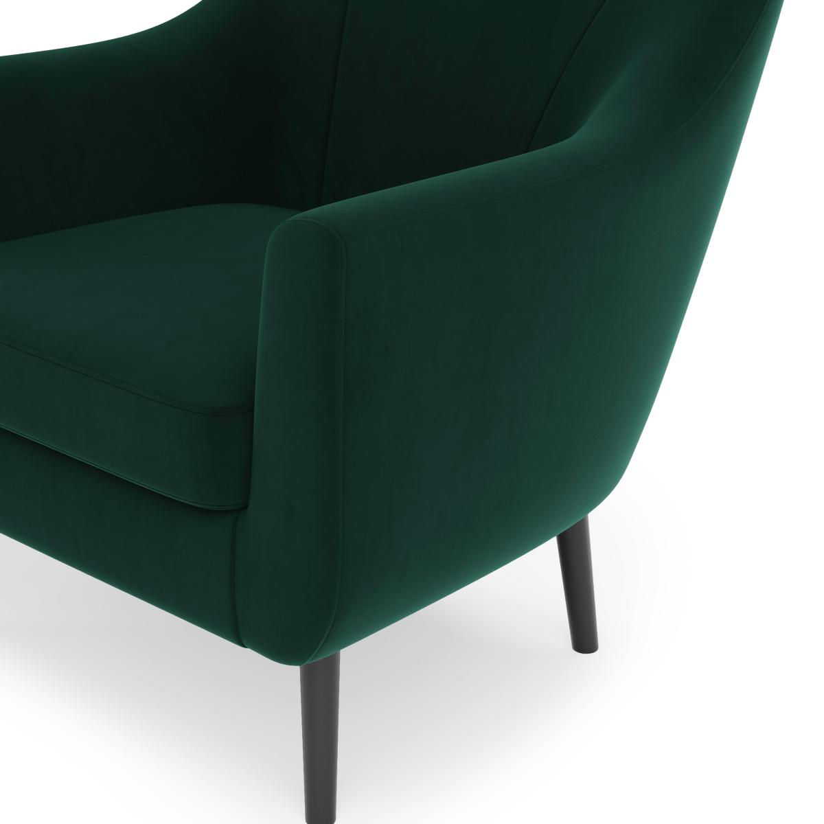 Eddie Velvet Tub Armchair Green – image 7