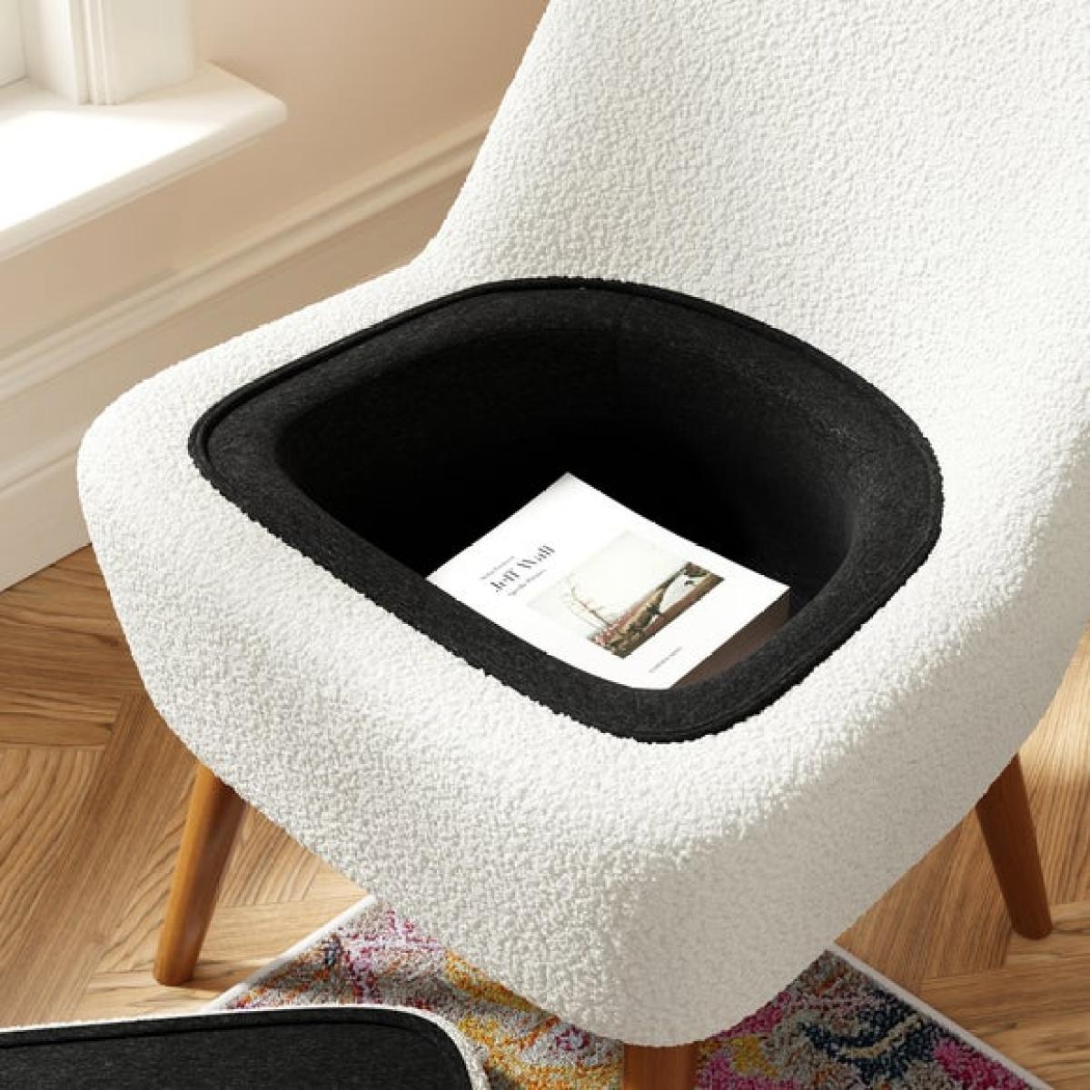 Lora Sherpa Storage Cocktail Chair – image 4