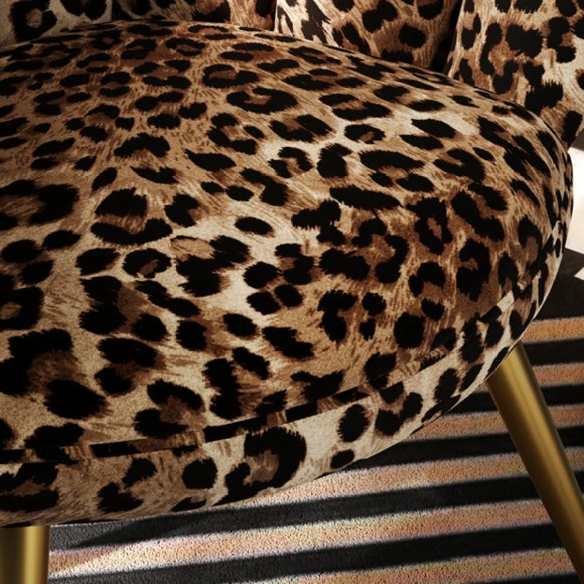 Vivian Leopard Print Velvet Cocktail Chair – image 4