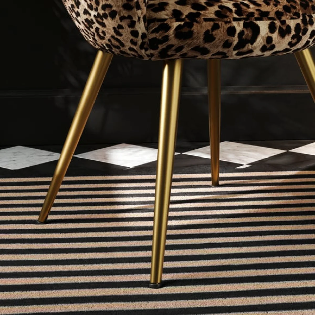 Vivian Leopard Print Velvet Cocktail Chair – image 5