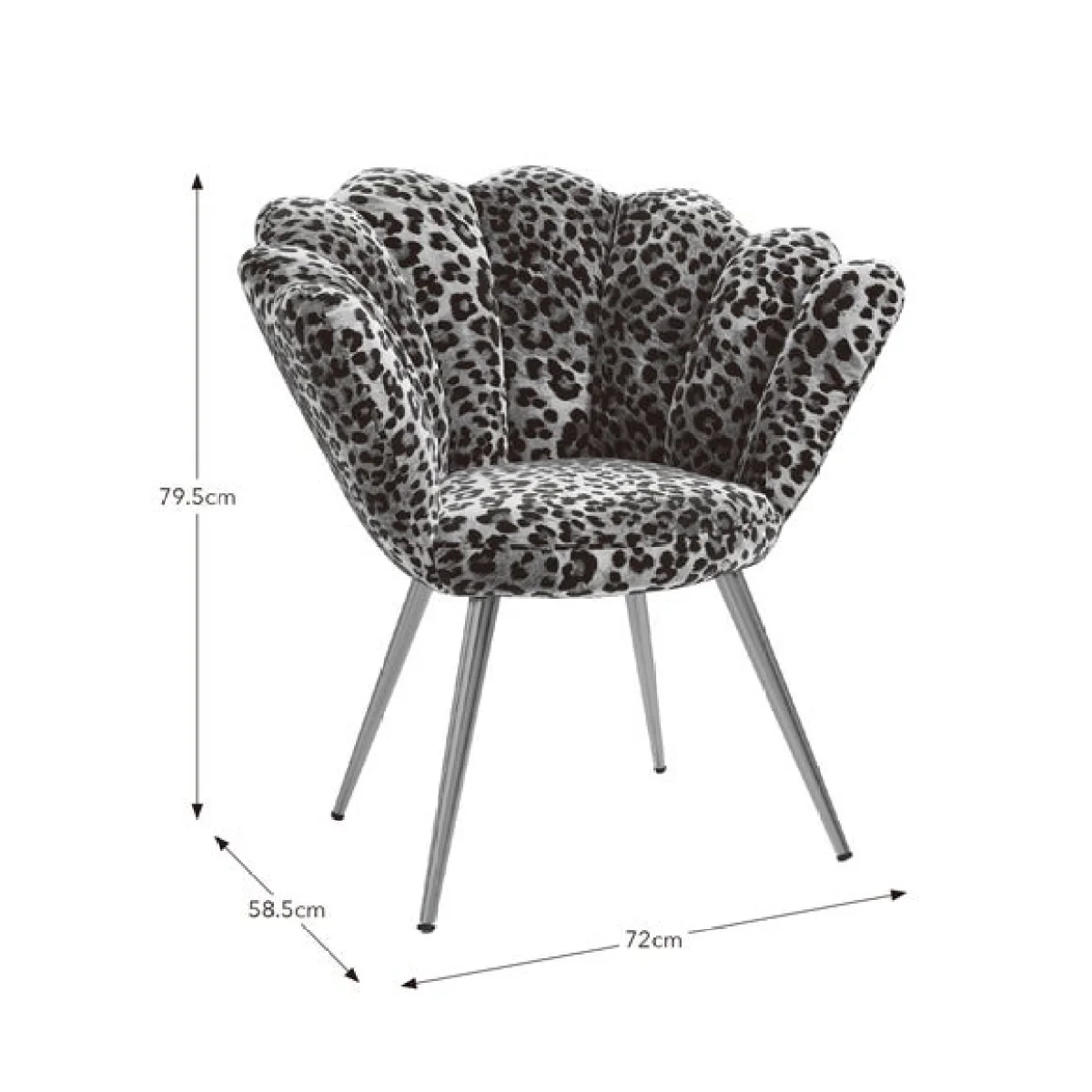 Vivian Leopard Print Velvet Cocktail Chair – image 9