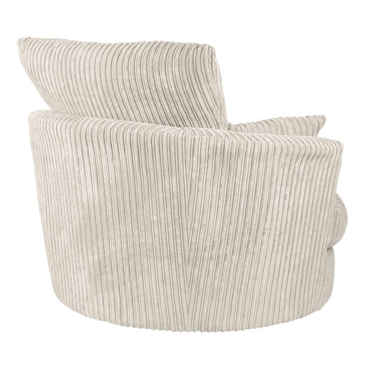 Blake Jumbo Cord Swivel Chair Cream – image 4