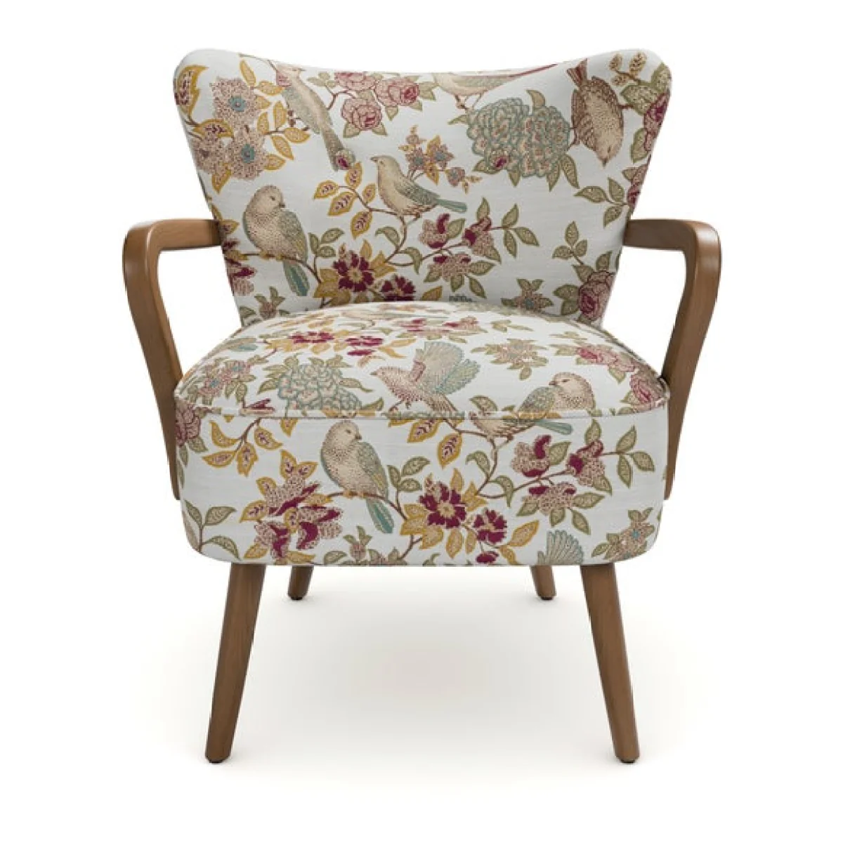 Eliza Aspley Print Textured Weave Wooden Occasional Chair – image 7