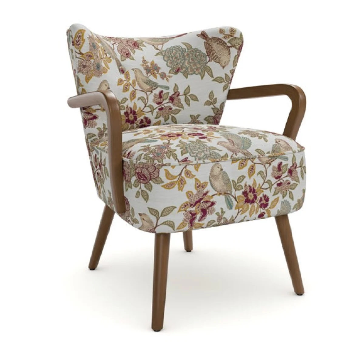 Eliza Aspley Print Textured Weave Wooden Occasional Chair – image 8