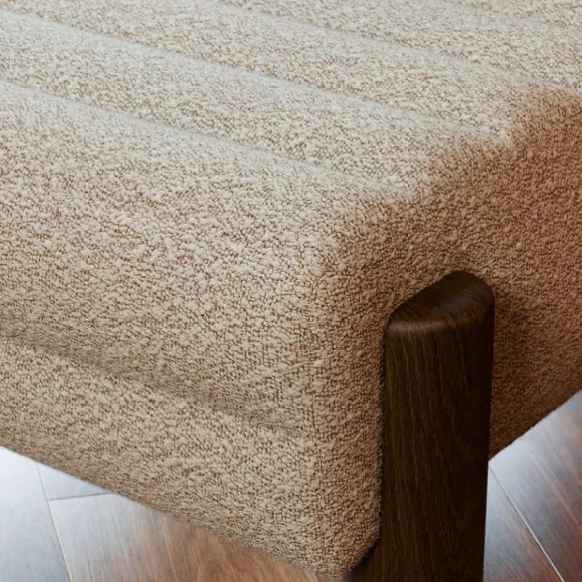 Brunswick Ribbed Tonal Boucle Chunky Wooden Accent Chair – image 4