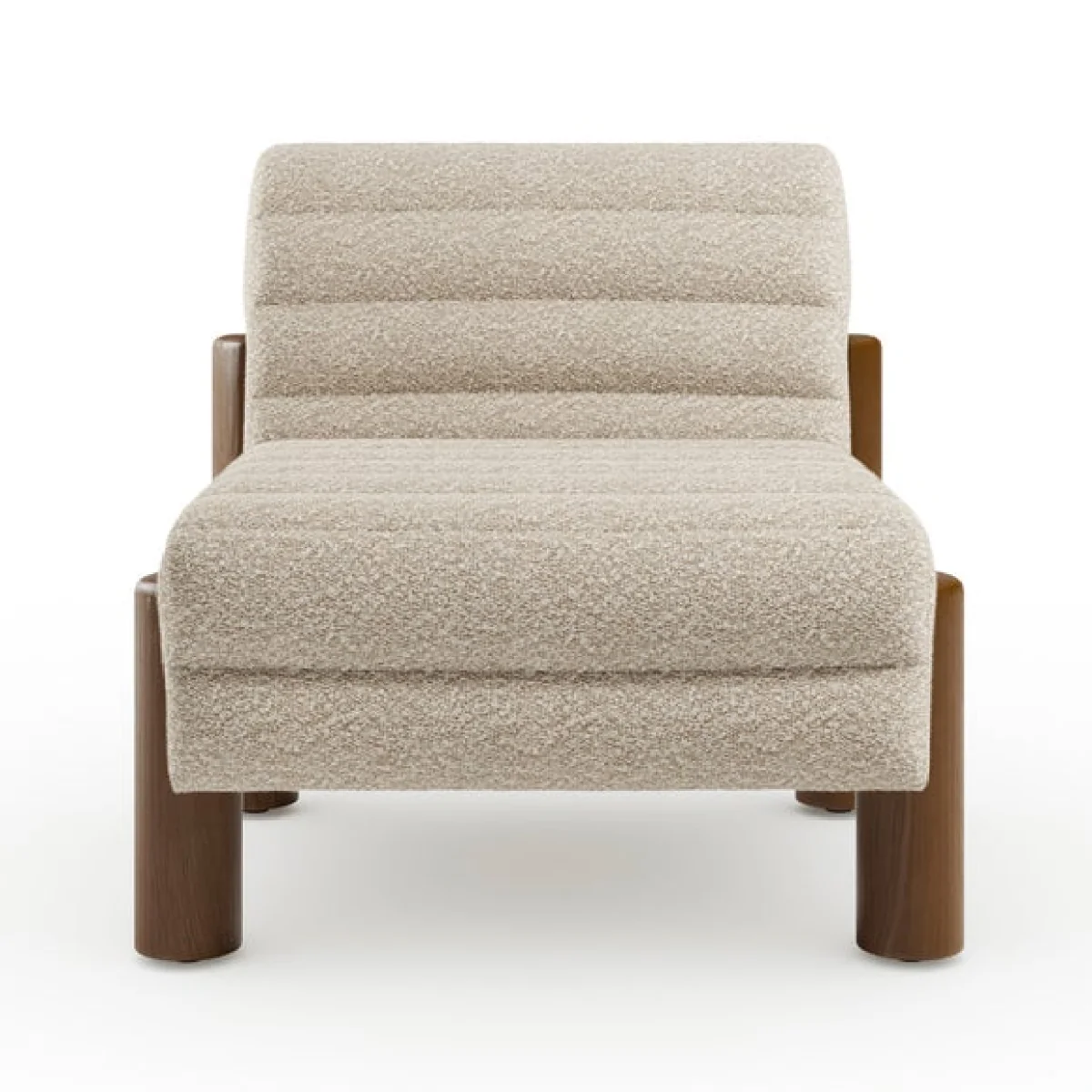 Brunswick Ribbed Tonal Boucle Chunky Wooden Accent Chair – image 7