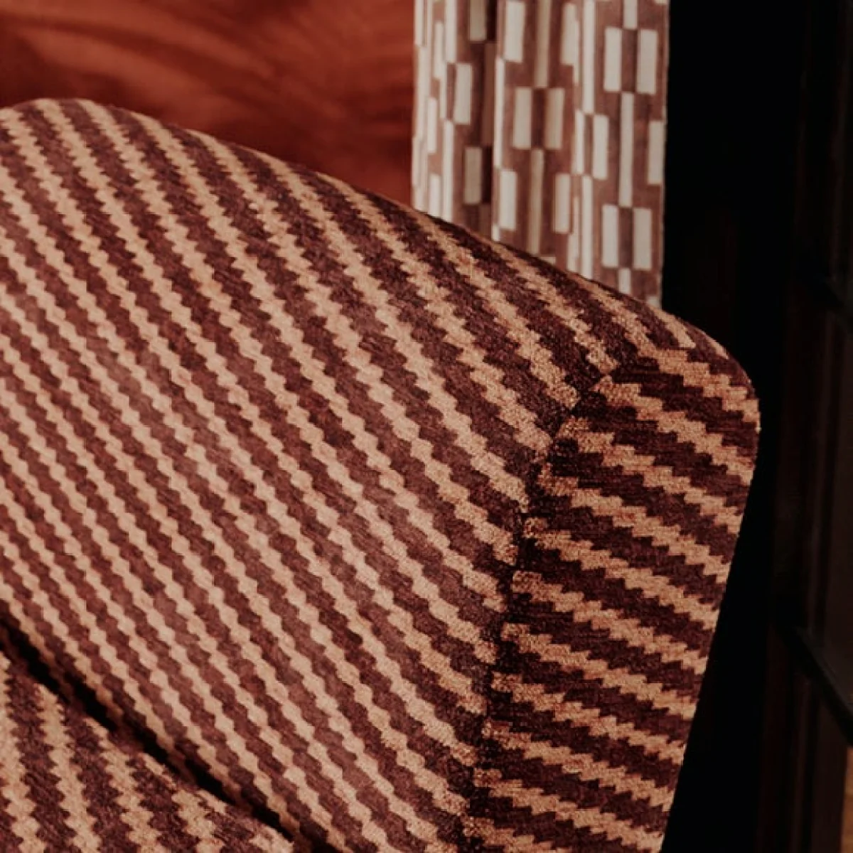 Alpine Zig Zag Chenille Spindle Chair – image 3