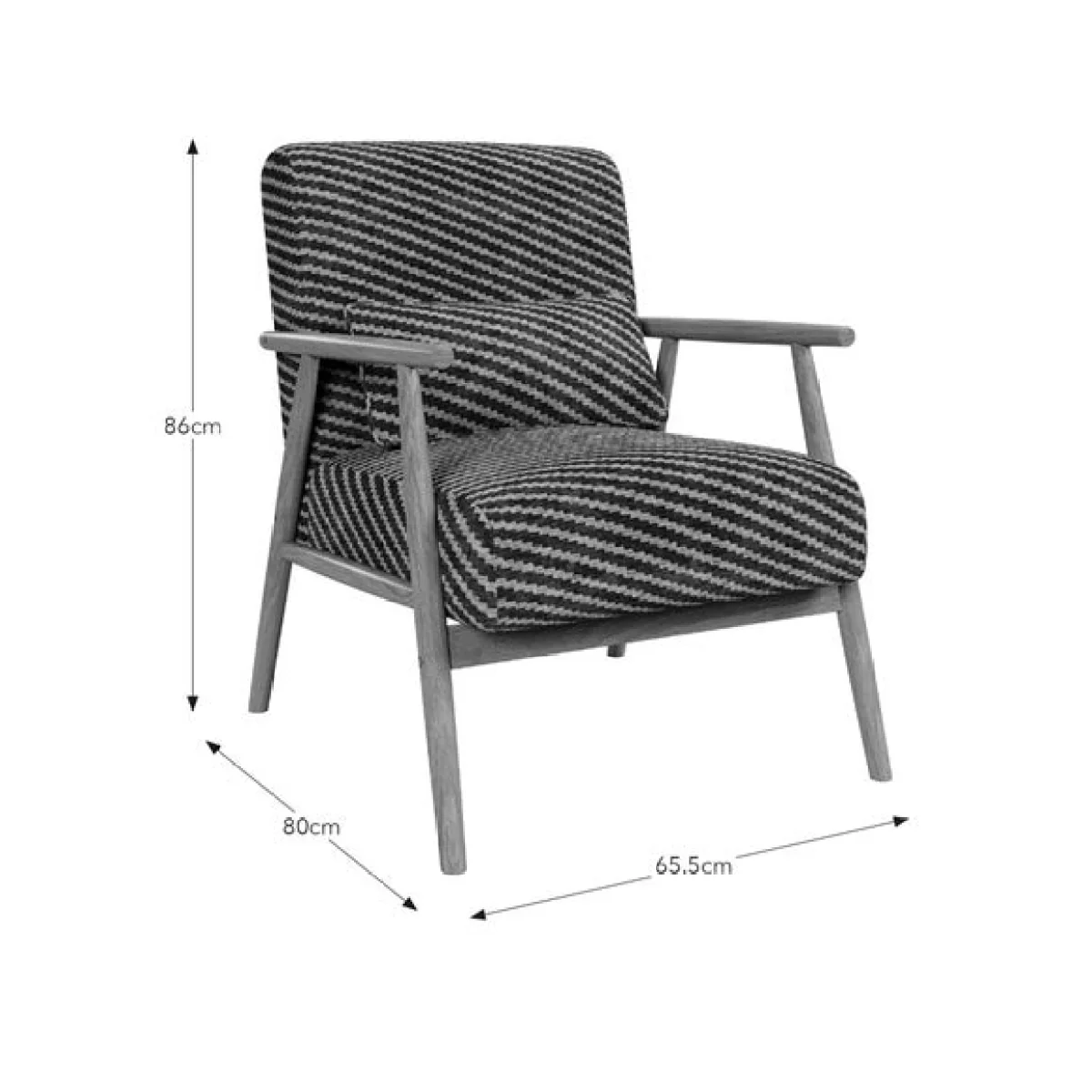 Alpine Zig Zag Chenille Spindle Chair – image 8