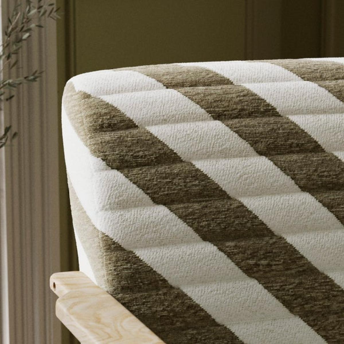 Quinn Diagonal Stripe Paddle Occasional Armchair – image 3