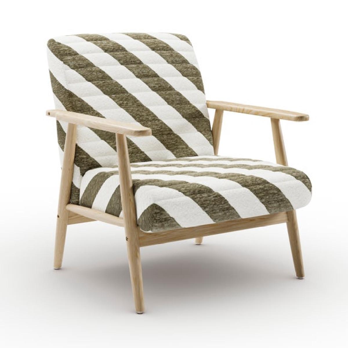 Quinn Diagonal Stripe Paddle Occasional Armchair – image 6