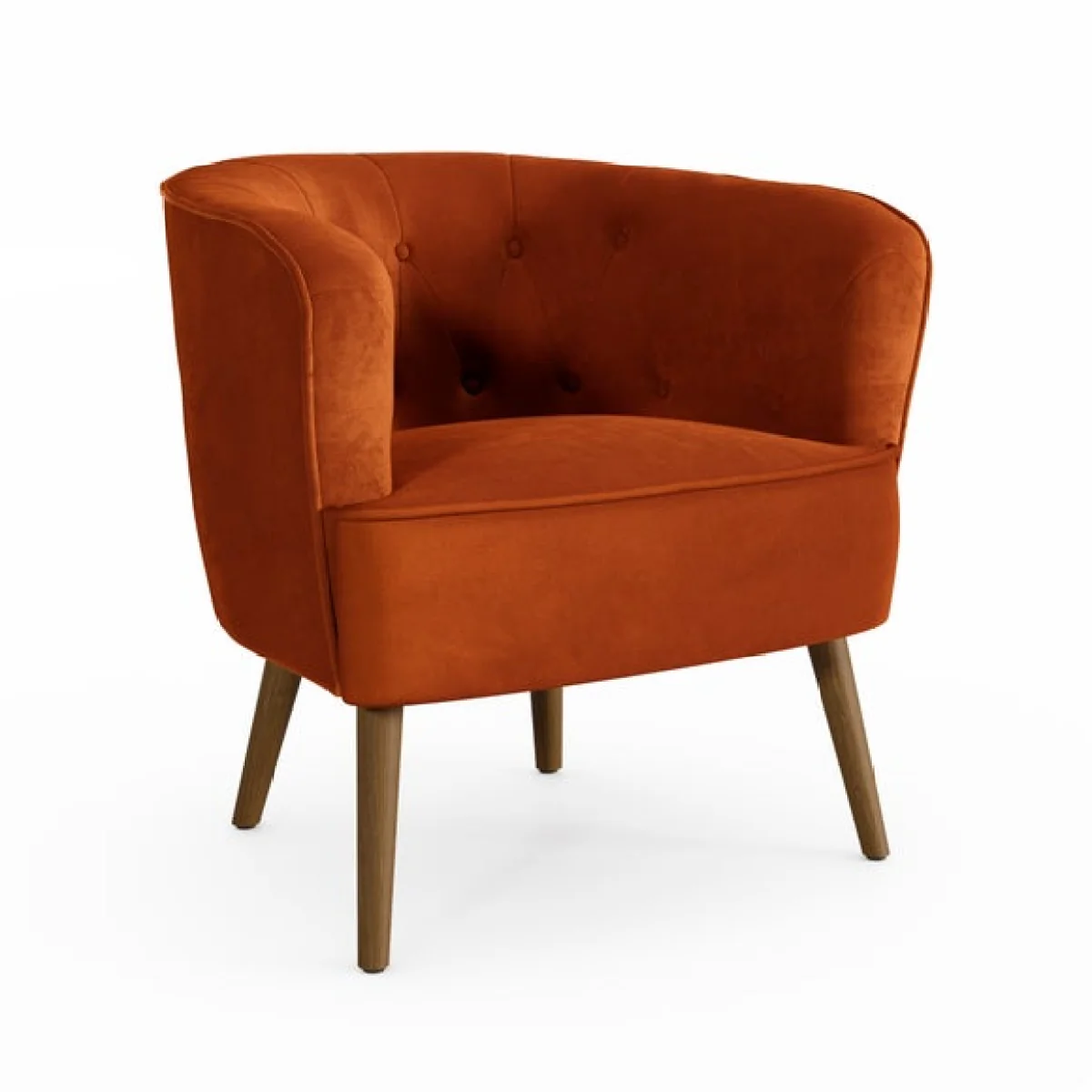Cindi Button Back Velvet Tub Chair – image 6