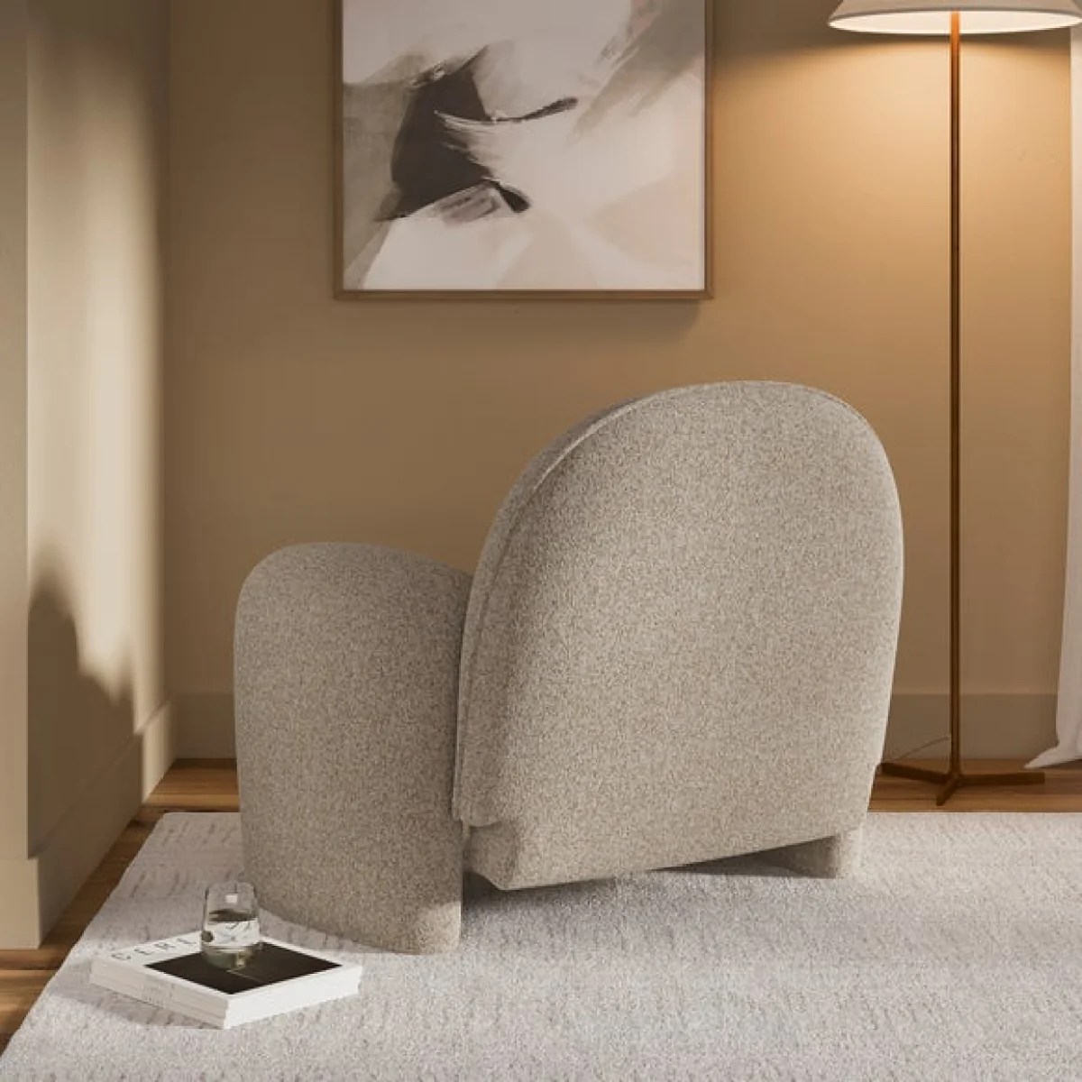 Twila Speckled Boucle Accent Chair – image 2