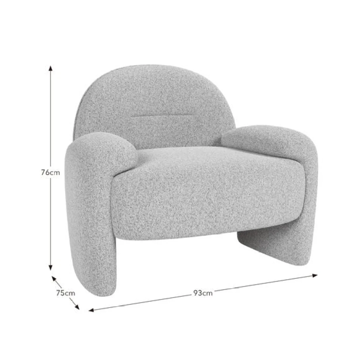 Twila Speckled Boucle Accent Chair – image 9