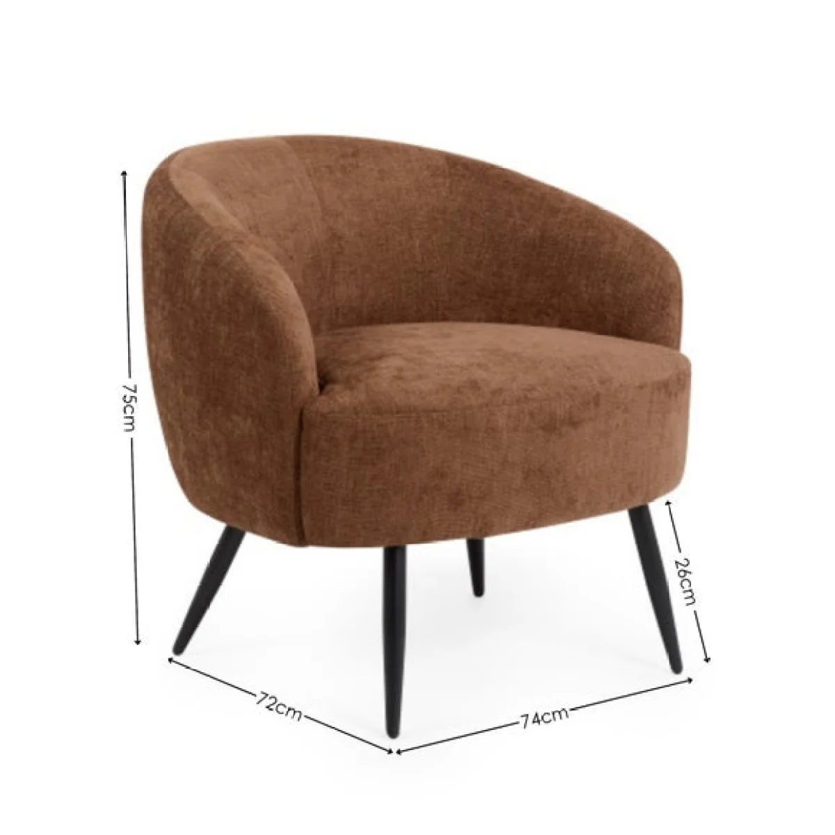 Dahlia Faux Linen Accent Chair – image 9