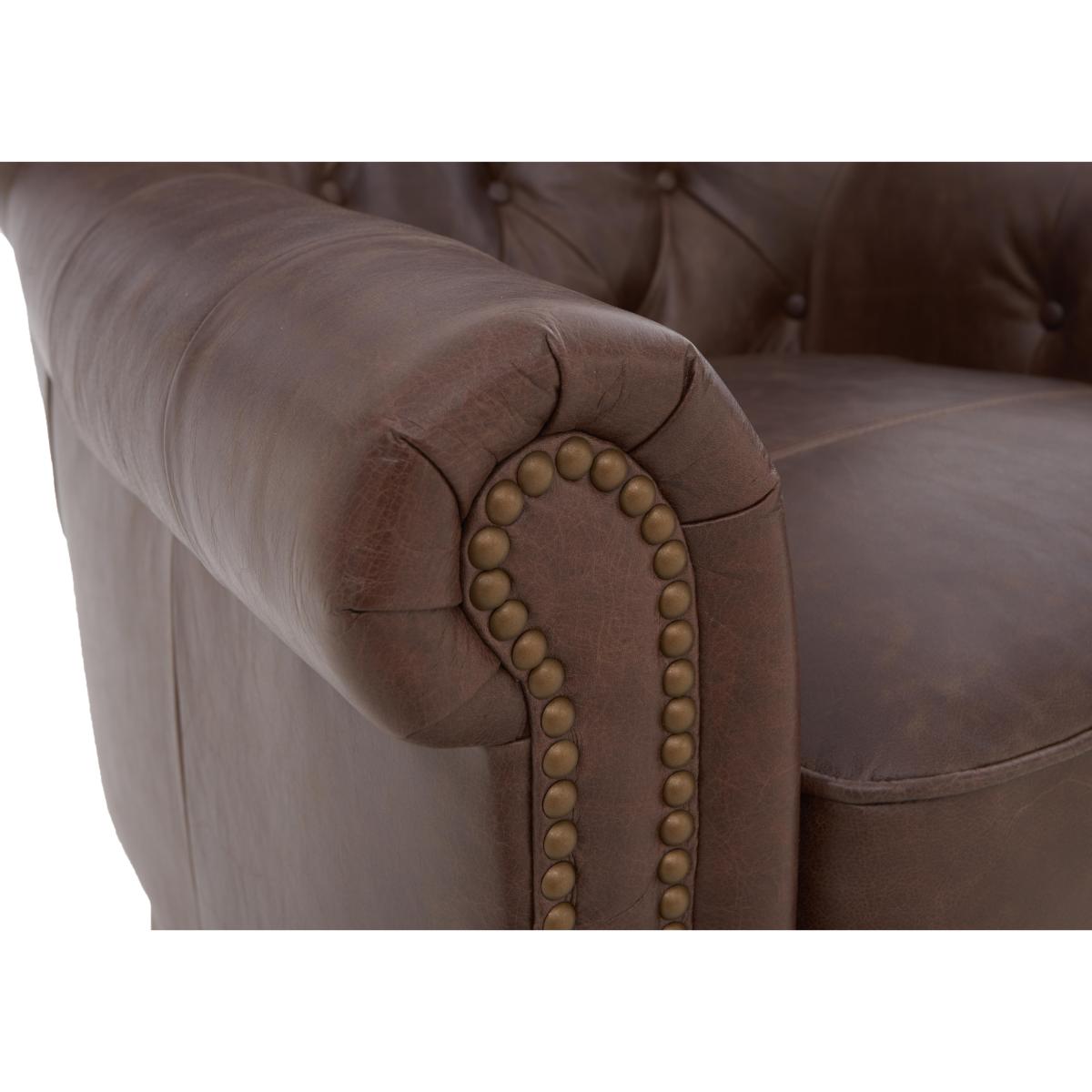 Alexander and James - Lincoln Leather Reading Chair - Brown – image 2