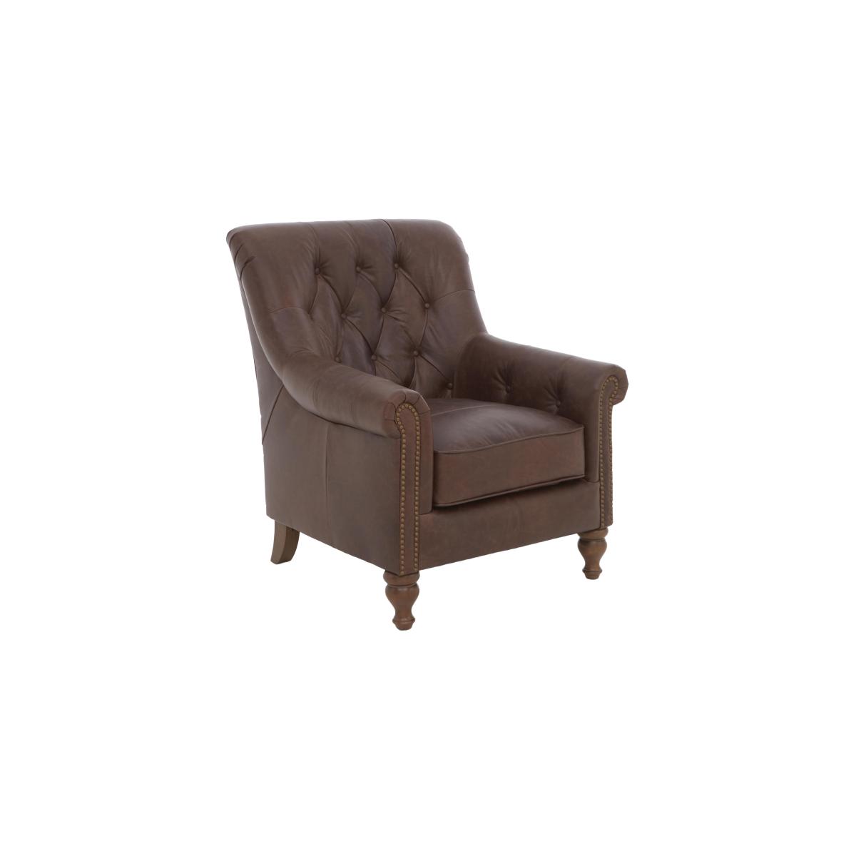 Alexander and James - Lincoln Leather Reading Chair - Brown – image 4
