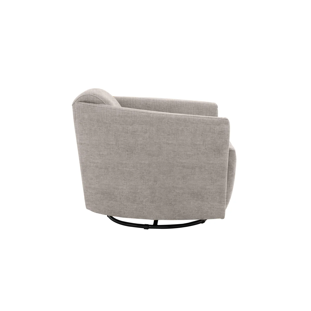 Nicoletti - Ketty Fabric Swivel Accent Chair - Light Grey - Living Room Furniture – image 5