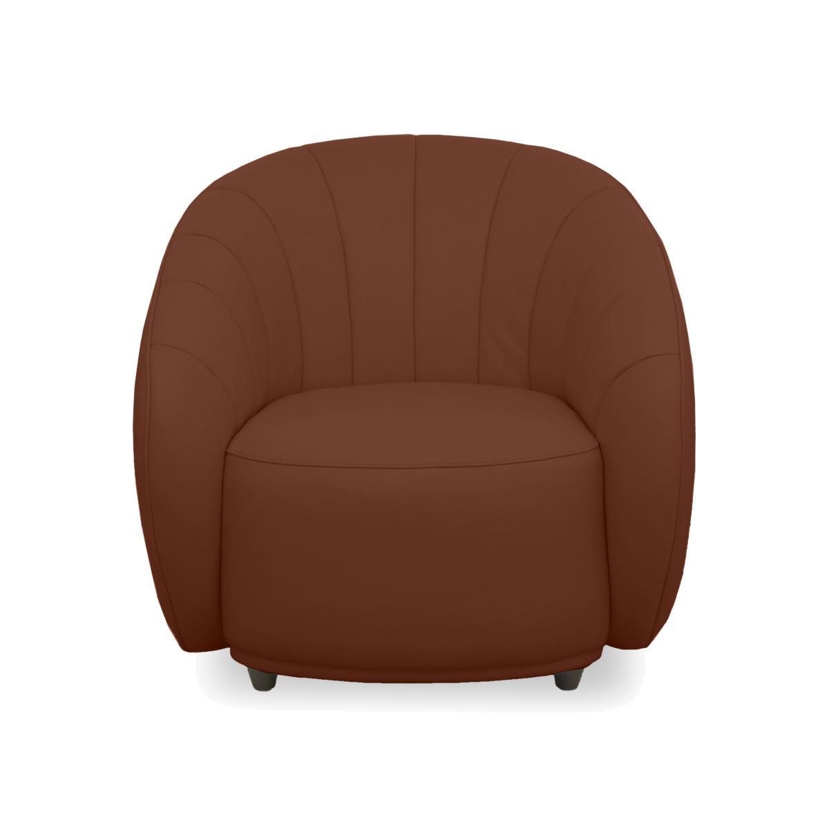 World of Leather - Gemini NC Leather Accent Chair - Warm Brown – image 1