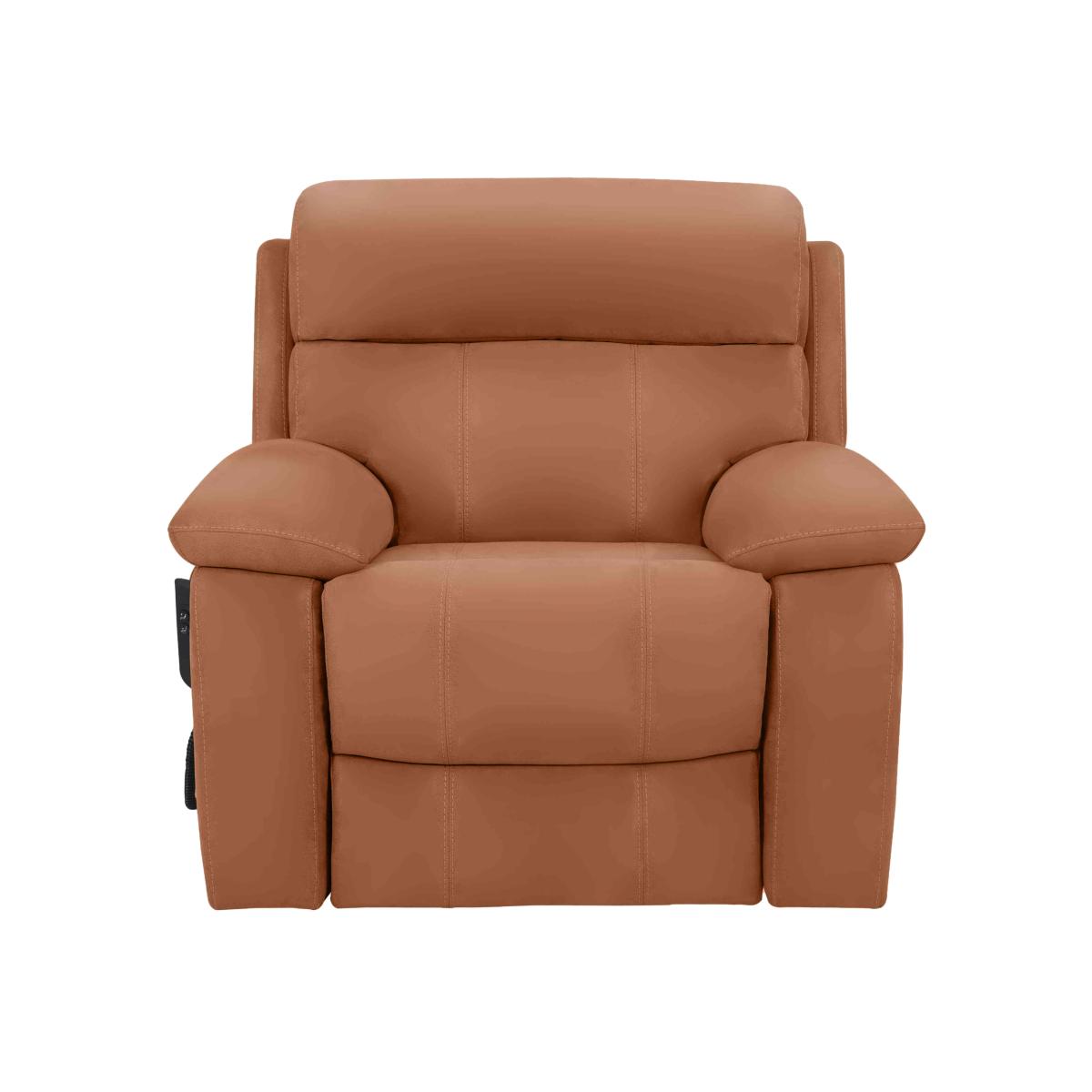 Moreno NC Leather Lift and Rise Chair - Pecan Brown – image 1