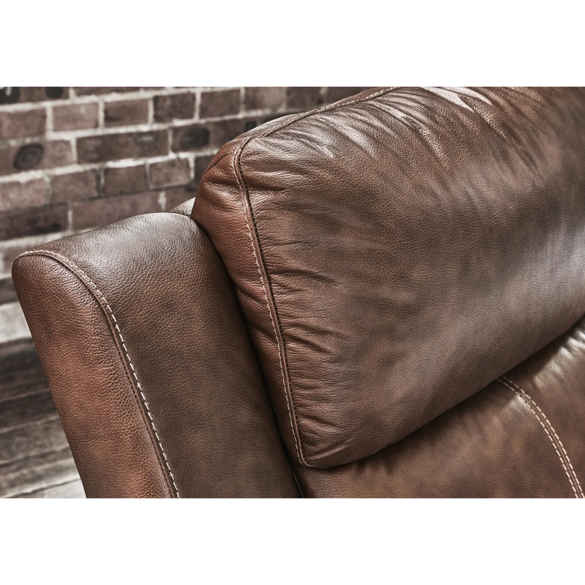 Utah Leather Chair with Power Recliner - White – image 3