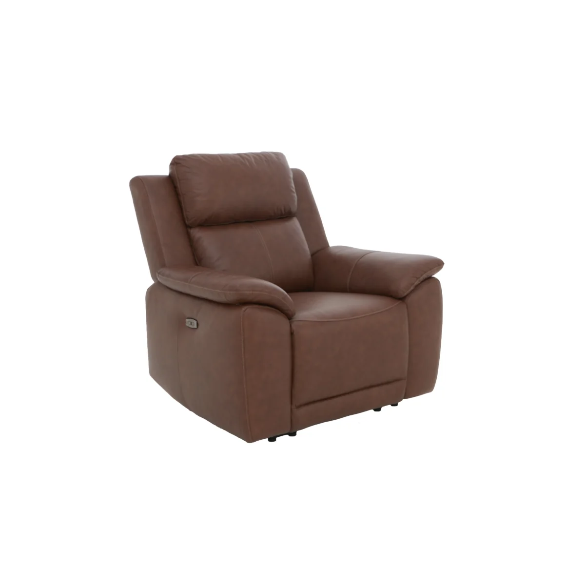 Utah Leather Chair with Power Recliner - White – image 6