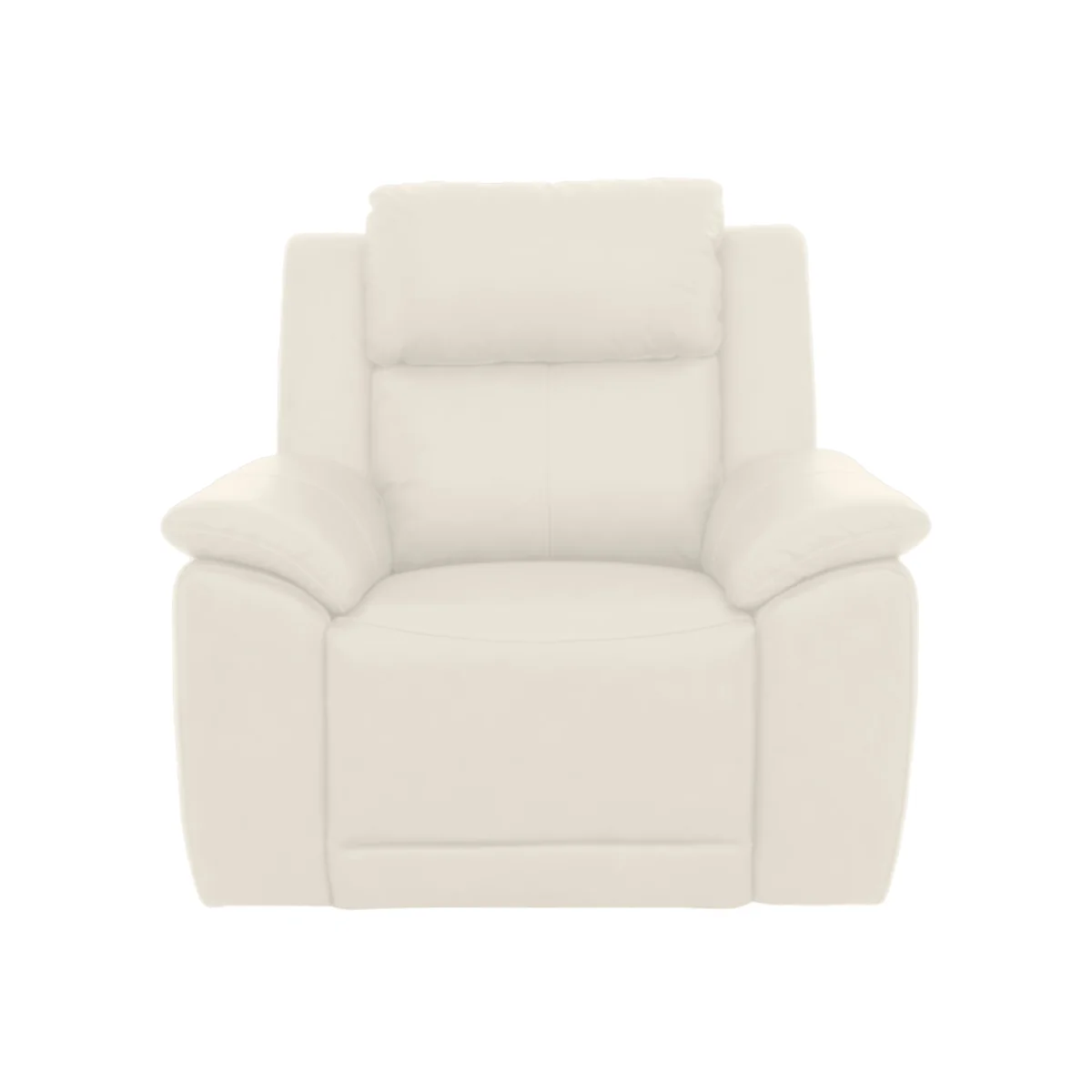 Utah Leather Chair with Power Recliner - White – image 1