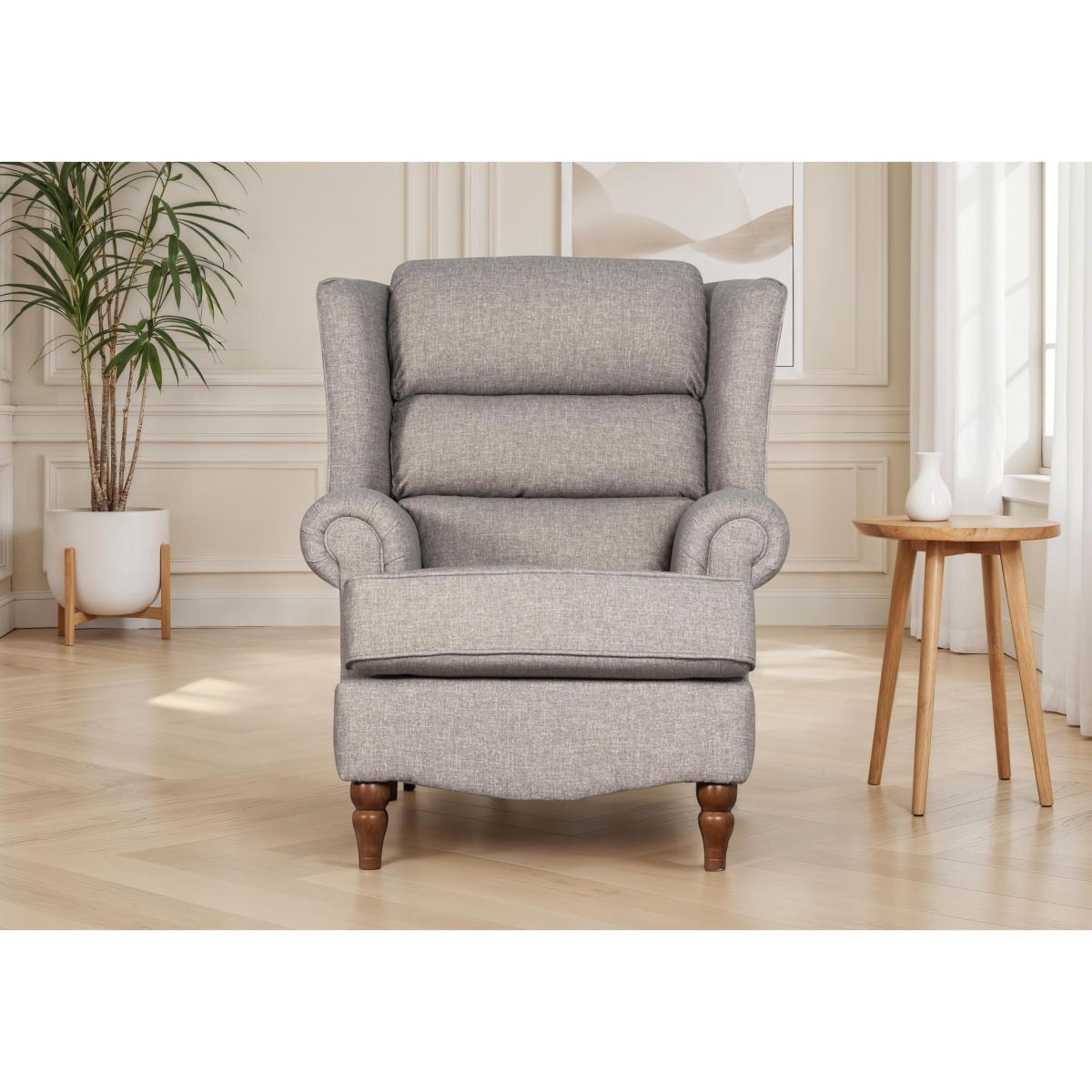 Evelyn Winged Chair - Stone – image 3