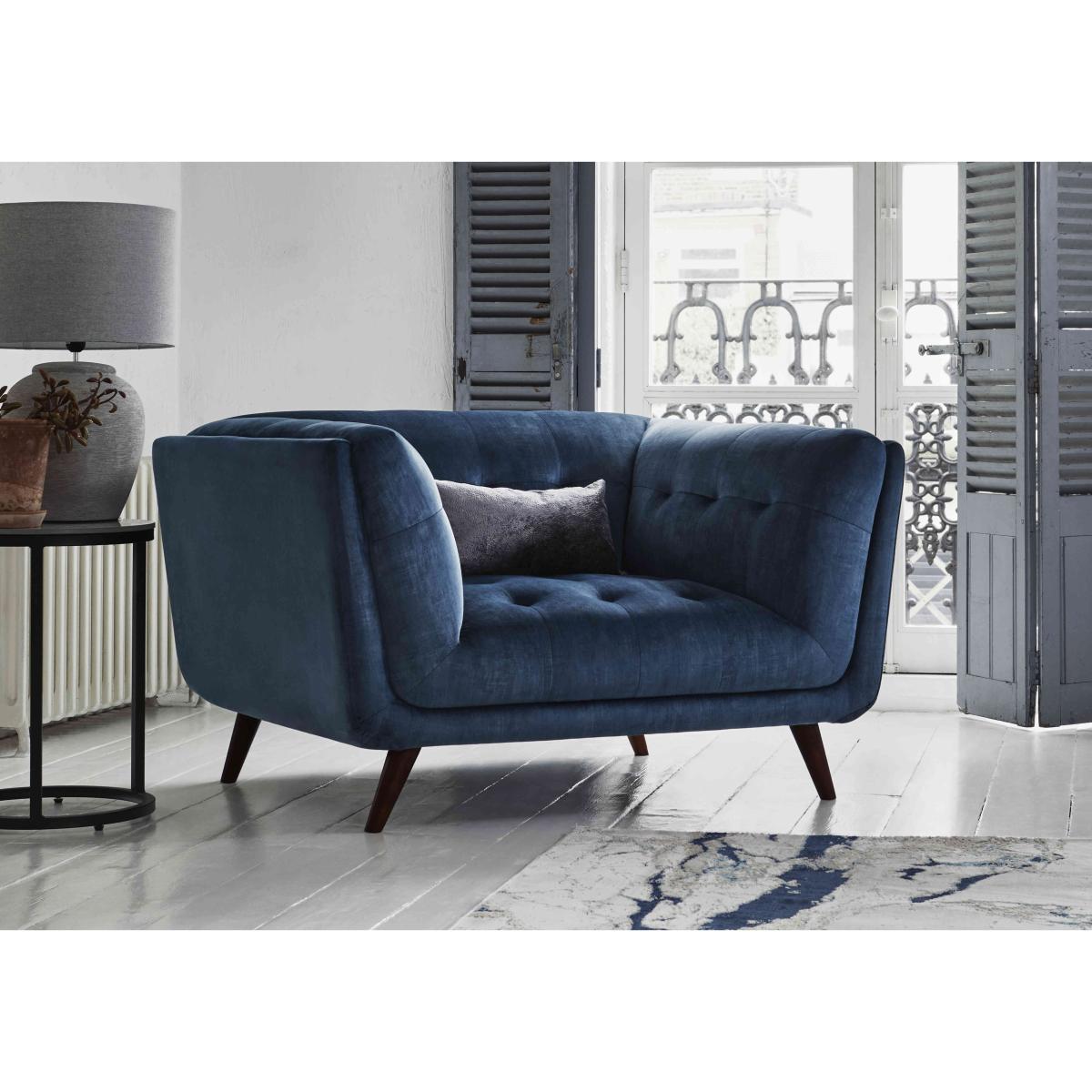 Rene Fabric Cuddler Chair - Khaki – image 2
