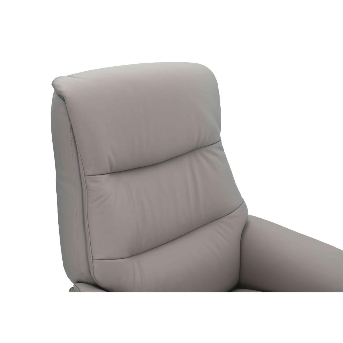Lindos Leather Swivel Chair and Footstool – image 3