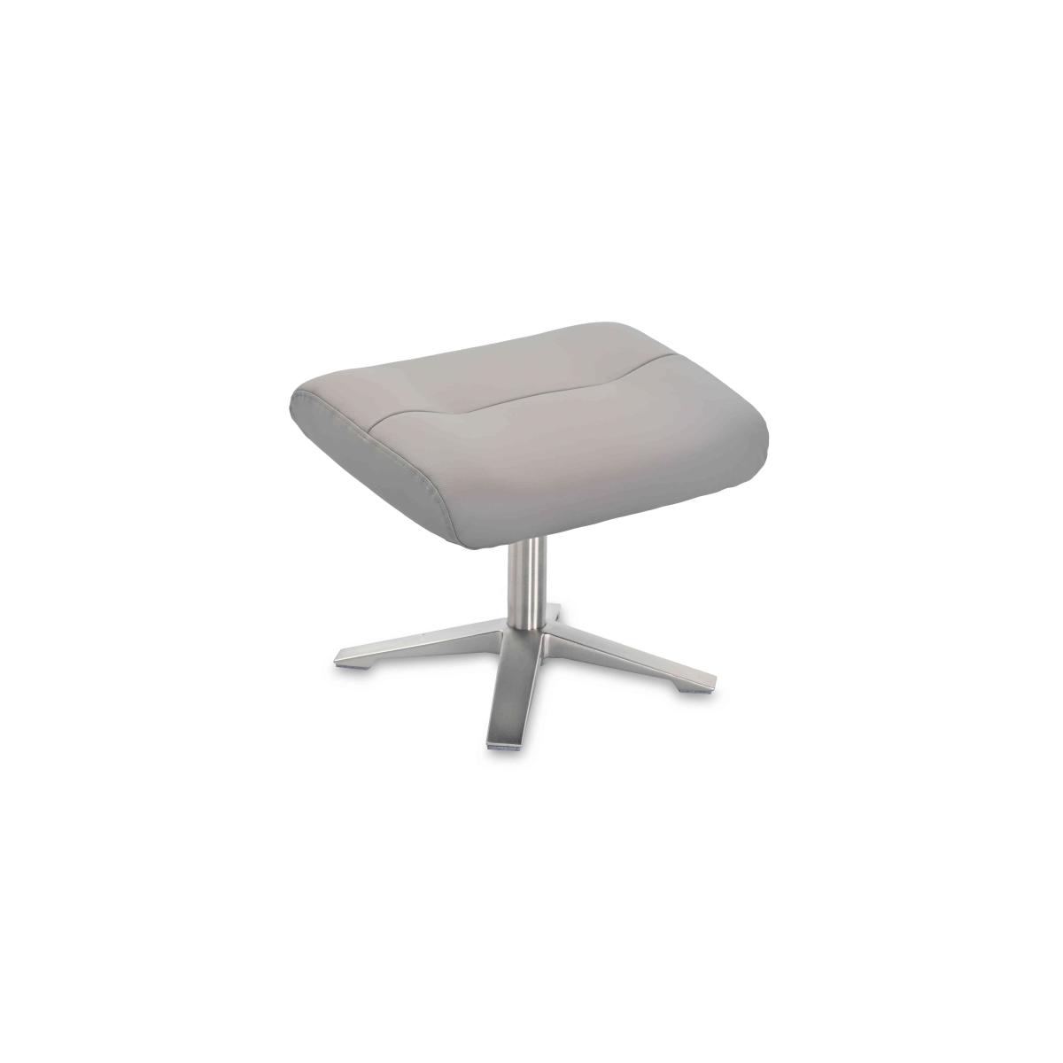 Lindos Leather Swivel Chair and Footstool – image 5