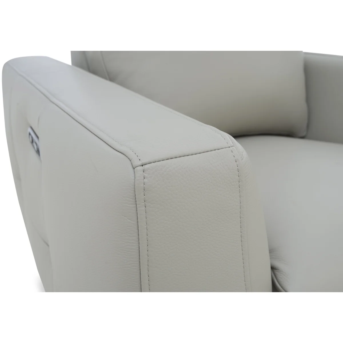Dinky Leather Chair with Power Recliner - Lead Grey – image 2