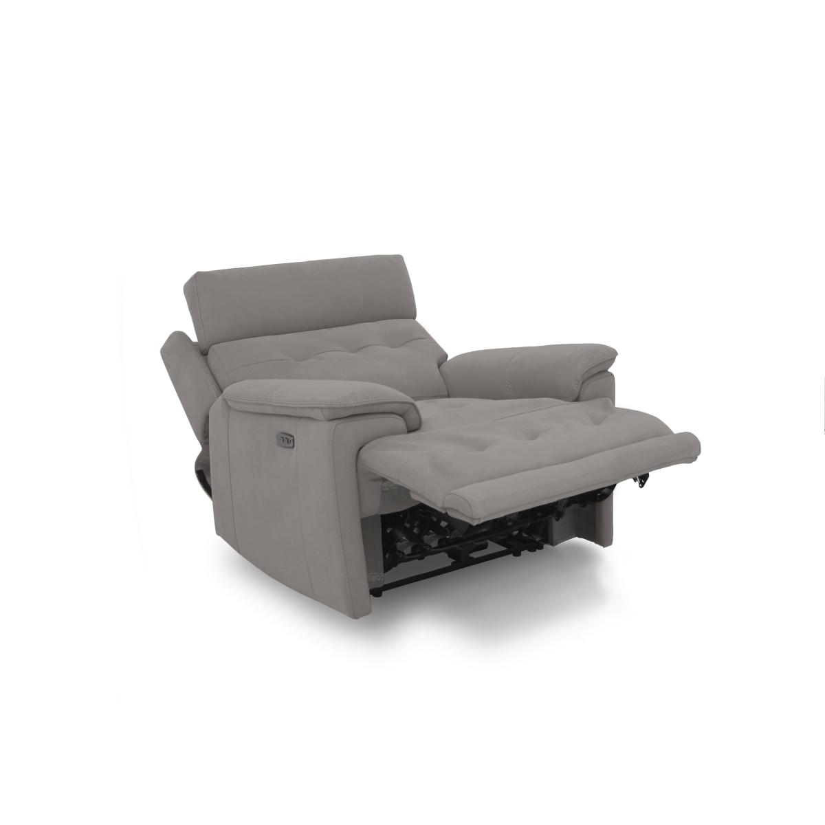 Brescia Fabric Chair with Power Recliner - Light Khaki – image 3