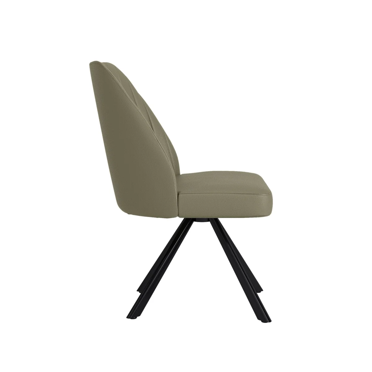 Set of 4 Sage Green Faux Leather Swivel Dining Chairs - Logan – image 4