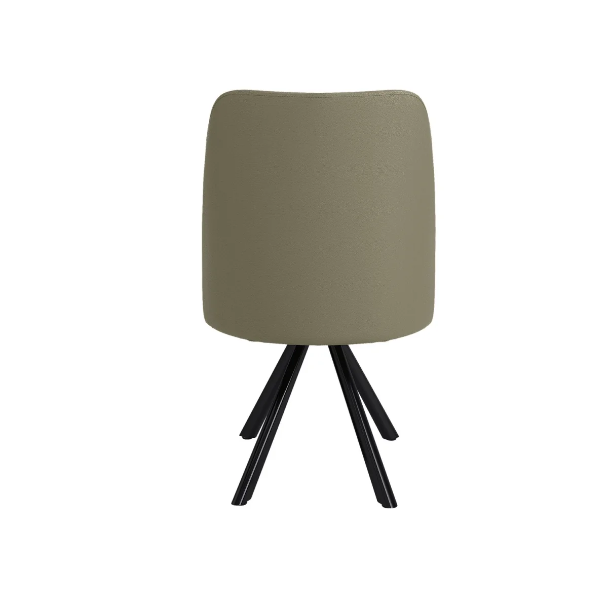 Set of 4 Sage Green Faux Leather Swivel Dining Chairs - Logan – image 5