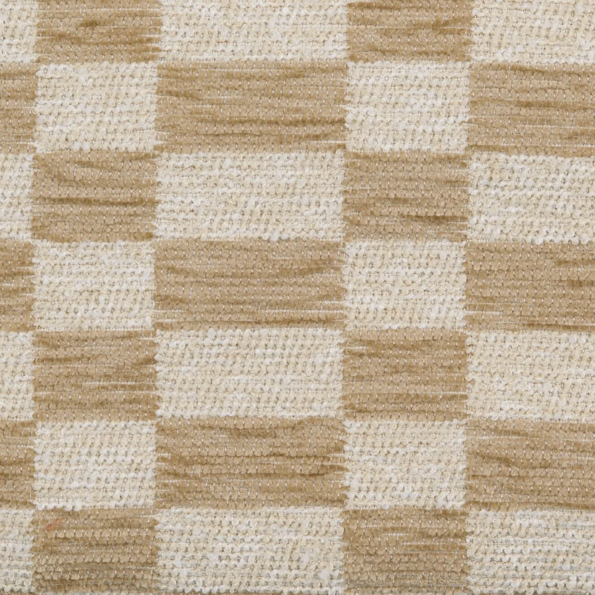 Beige Checkerboard Curved Armchair - Romy – image 5