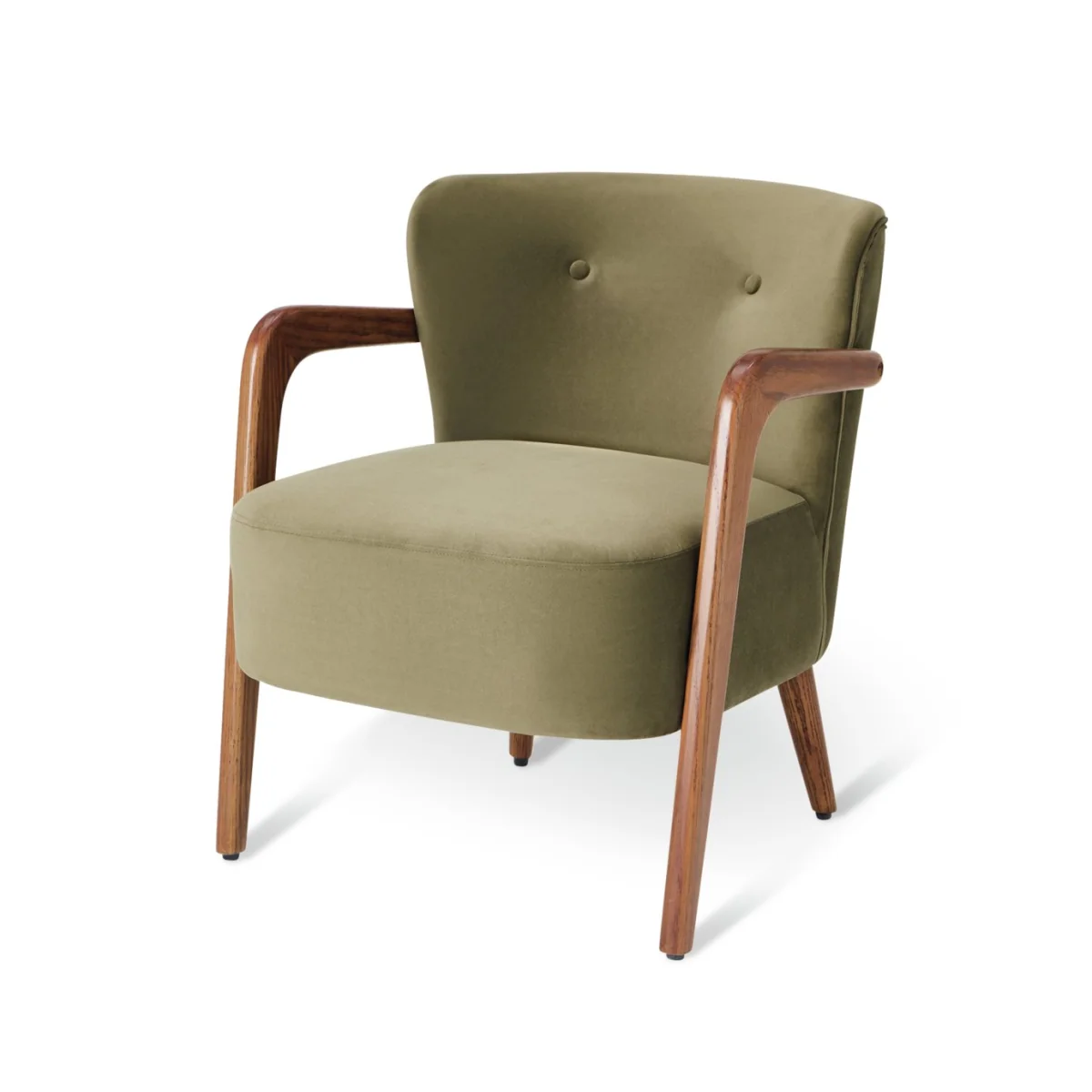 Habitat Yanni II Velvet Accent Chair - Olive – image 3