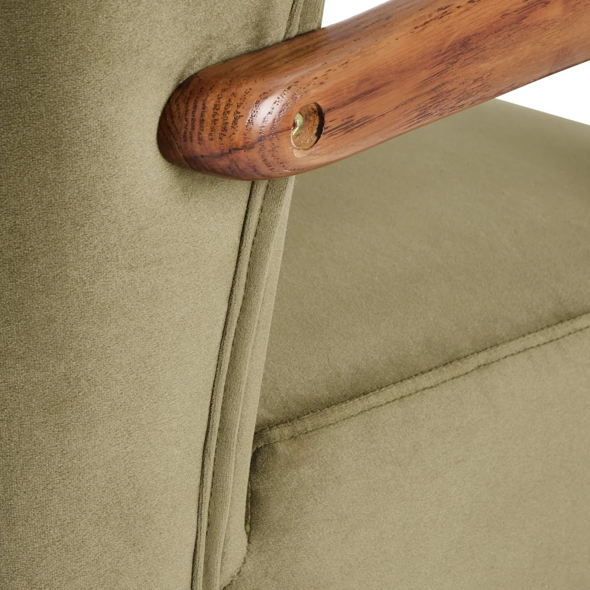 Habitat Yanni II Velvet Accent Chair - Olive – image 6